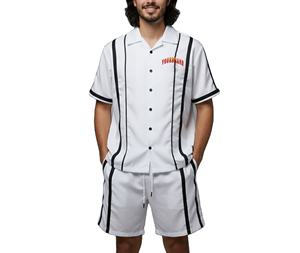 New Fashion Men's Plus Size Summer Casual Wear Two-Piece Windbreaker 100% Cotton Solid Printed Breathable Streetwear T-<b>Shirt</b> - Product Image 1