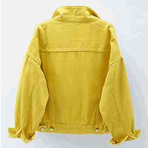 Chaqueta vaquera de moda para mujer, logotipo personalizado cosido a mano, resistente al agua, 100% algodón, procesamiento en bruto, prendas de vestir exteriores de Color personalizado - Product Image 2