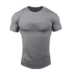 เสื้อออกกำลังกายแขนสั้นผู้ชาย, เสื้อยืดแขนสั้นผ้าฝ้าย100% สำหรับเล่นกีฬาออกกำลังกายฟิตเนสเทรนนิ่งและวิ่งออกกำลังกาย - Product Image 3