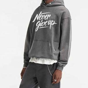 Screen Printing <b>Hoodie</b> Men Oversized Pullover Cotton Fleece Wholesale Casual Streetwear Fashion Winter Wear <b>Gym</b> Style - Product Image 3