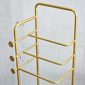 KPT68007 Perchero Rectangular de Acero Inoxidable con Cesta para Organizar Toallas en el Baño, 40x30x110cm - Product Image 6