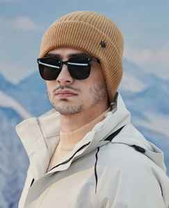 Gorro de lana a rayas de colores a la moda para hombre, gorro de punto cálido para exteriores de otoño e invierno - Product Image 5