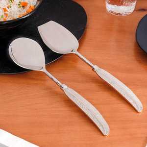 Juego de servidor de pastel de metal resistente al óxido duradero diseñado para cortar pasteles ocasiones especiales - Product Image 3