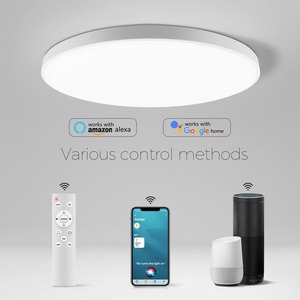 Plafonnier LED moderne Ultimate Home Aura avec contrôle vocal, capteur Wi-Fi et accès à distance éco-responsable - Product Image 4