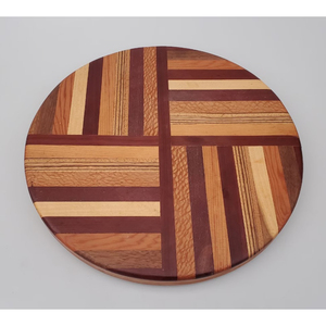 Bandeja Giratoria de Madera Rústica Hecha a Mano, Organizador de Cocina Giratorio Premium, Bandeja para Servir en el Hogar, Comedor y Decoración de Mesa - Product Image 6