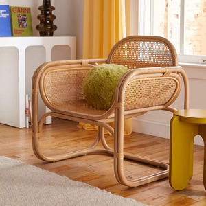 Modern <b>Rattan</b> Living Room <b>Chairs</b> Sustainable Eco-friendly Contemporary Home Furniture Black <b>Chair</b> - Product Image 5