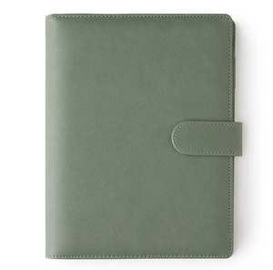 CROSS FAB High Quality <b>A5</b> Size PU Leather <b>6</b>-<b>Ring</b> <b>Binder</b> Organizer Cover A4 Folder Pattern Embossed/Stamped Custom Colors - Product Image 3