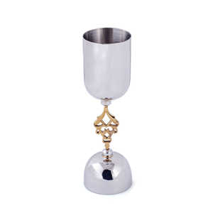 Copa de Vino Elegante de Acero Inoxidable con Relieve, Estilo Antiguo, Ecológica, para Bodas y Fiestas - Product Image 1