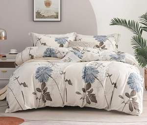 Selimut Kasur Motif Bunga Bolak-Balik Lembut Putih Set Selimut Kasur dengan Ritsleting - Product Image 2