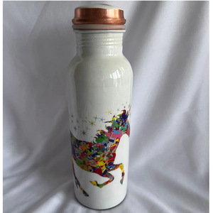 Printed Copper Water <b>Bottle</b> <b>Travelling</b> Purpose/Yoga Ayurveda Health Printed Manufacturers Healthy and Energy Drinks - Product Image 6