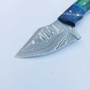 Tùy Chỉnh Handmade Damascus Thép Skinner Dao Pakka Gỗ Xử Lý Với Miễn Phí Da Vỏ Bọc Săn Bắn Survival Dao - Product Image 3