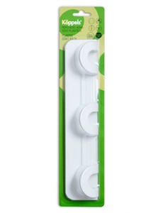 Appendiabiti adesivo con 3 ganci, plastica bianca (Kppels P5002B) - Product Image 2