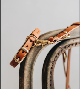 Brown Leather Dog <b>Collar</b> for Small Dogs: Ultra-Lightweight Hardware <b>Collar</b> for Greyhound and Whippet - Product Image 1