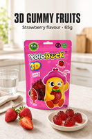 YoloDuck Factory Direct Groothandel Vochtbestendige Zakjes 3D Aardbei-vormige Gummy Candy Direct Leverbaar