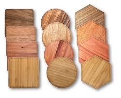 Sous-verres en bois avec support 4 pièces ensembles sous-verres en bois tasse sous-verre ensemble pour Bar cuisine maison appartement obtenir pour rassembler des cadeaux - Product Image 6
