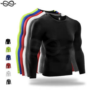 Chemises de compression à manches longues pour hommes couche de base entraînement à séchage rapide t-shirts sport course à pied respirant évacuation de l'humidité - Product Image 4