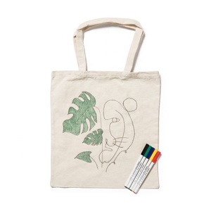 Bolsa de lona de algodón ecológica personalizada bolsas de compras blancas lisas reutilizables de tamaño mediano con logotipo impreso personalizado al por mayor - Product Image 5