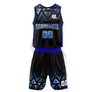Custom Color Men's Sleeveless Basketball Uniform 100% Polyester Anti-Bacterial Breathable Quick Dry Heat-Transfer Printed Summer - Product Image 2