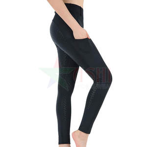 Culottes d'équitation pour femmes, respirantes, antidérapantes, jodhpurs, collants d'équitation, taille mi-haute, imperméables, coupe-vent, spandex/polyester - Product Image 4