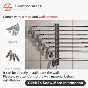 Retail Store Horizontal Wall Mount Acrylic Putter Golf Club Holder Rack - Product Image 5