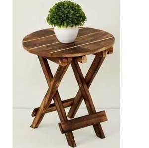 Tabouret de bar en bois massif rustique de bonne qualité Tabouret en bois léger d'intérieur et d'extérieur Forme ronde avec de superbes finitions - Product Image 5