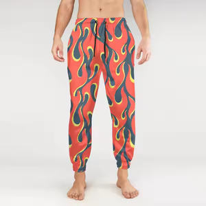 Pantalon de survêtement pour hommes, décontracté, automne, chaud et doux, en molleton 100% coton, avec poche arrière à fermeture éclair, taille moyenne, prix de gros - Product Image 1