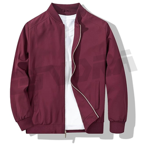 mens fashion <b>jacket</b> spring autumn <b>lightweight</b> casual coat all match solid color zipper outerwear trendy streetwear style - Product Image 3