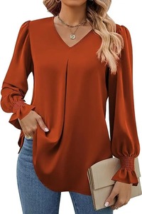 Tops de lino y algodón con estampado de rayas para mujer, blusa OL de manga larga con cuello vuelto, cárdigan con botones de verano 2023 - Product Image 3