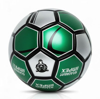Ballons de football officiels en cuir PVC de haute qualité, taille 5, thermocollés, pliables, cousus à la machine, durables, avec logo