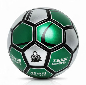 Ballons de football officiels en cuir PVC de haute qualité, taille 5, thermocollés, pliables, cousus à la machine, durables, avec logo - Product Image 5