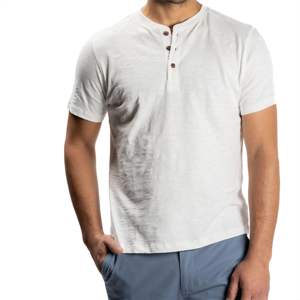 เสื้อยืดผู้ชาย OEM Henley มีกระดุม-ทันสมัยและสะดวกสบาย-เหมาะสำหรับสวมใส่ทุกฤดู - Product Image 5