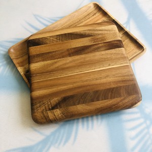 ถาดถาดไม้อาเคเซียทรงสี่เหลี่ยมผืนผ้าจานรองจานผลไม้จานชาของหวานจานอาหารค่ำถาดเสิร์ฟซูชิตัวยึดหม้อดอกไม้ - Product Image 4