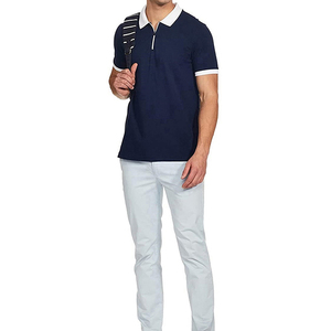 2025 Camisetas De Polo para hombre, camisetas de polo negras de manga larga de verano, camisetas de polo ajustadas lisas de moda al por mayor para Polos de hombre - Product Image 4