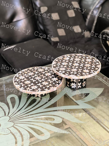 Professional Vintage Modern Black Pearl <b>Cake</b> <b>Stand</b> Set New Arrival Round Wooden <b>Stand</b> for Indoor Wedding Parties & Home Use - Product Image 3