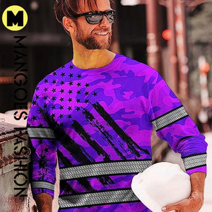Camisetas de secado rápido de malla de seguridad de manga larga reflectante de alta visibilidad: Camisa de seguridad impresa por sublimación para una seguridad mejorada - Product Image 6