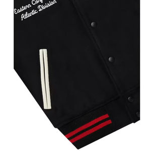 Veste personnalisée pour équipe sportive, logo du club, lettre de baseball, université, varsity, respirante, collège, cuir, col montant, unisexe - Product Image 4