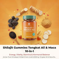 RedMoringa Shilajit Gel Tongkat Ali Maca 10-in-1 Energi Vitalitas Stamina Keseimbangan Hormonal 60 Gummies 3.5g Setiap Gummy 2 Kali Sehari