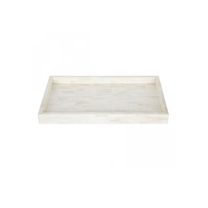 Plateau de service en incrustation d'os le plus demandé pour la décoration intérieure Boho ou les fêtes et l'hébergement des invités disponible en grande quantité - Product Image 1