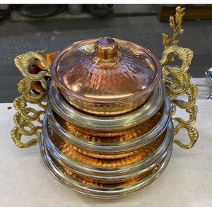 Bol en cuivre décoratif pour mariage indien Pots de cuisine en cuivre Pots en cuivre avec métal de haute qualité - Product Image 5