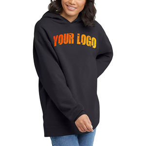 Sudaderas CON CAPUCHA DE LAS MUJERES Custom 3D puff impreso logo sudaderas con capucha mujeres streetwear de alta calidad caída del hombro sudadera de gran tamaño de las mujeres - Product Image 1