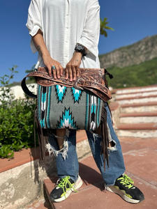 Bolso de Mano con Flecos para Mujer, Bolsa de Sillín Azteca con Diseño Único, Estilo Bohemio, Alta Calidad, Novedad - Product Image 4