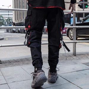 Streetwear Trouser Hip Hop Joggers Pants with Side Pockets Fashion Trousers Male Cargo Pants Men <b>Tech</b> wear Men's Pants <b>Washed</b> - Product Image 4