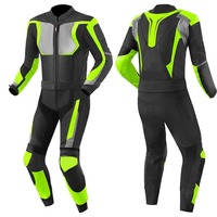 Traje de Motocicleta de Cuero Unisex de Alta Calidad, Transpirable, Color y Logotipo Personalizables, Manga Larga, Servicio OEM