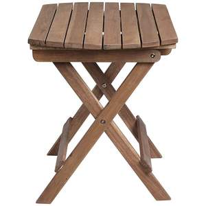 Katie Modern Outdoor Folding Side <b>Table</b> Solid Teak Wood with Natural <b>Brown</b> Finish for Villas - Product Image 3