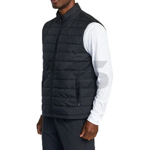Chaqueta acolchada sin mangas de invierno informal de alta calidad para hombre, abrigo corto de burbujas de talla grande con cierre de cremallera y estilo bordado - Product Image 3