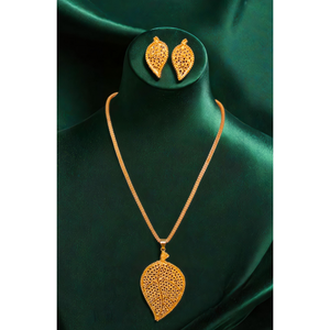 ชุดต่างหูสร้อยคอพร้อมทอง22K ชุดต่างหูสร้อยคอสไตล์อินเทรนด์ดีไซน์พรีเมี่ยม - Product Image 1