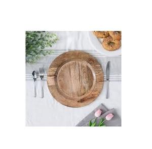 Placa de cargador de madera de alta calidad, mesa de comedor de restaurante, placa decorativa para alimentos, tamaño personalizado, placa de cargador de madera, diseño personalizado - Product Image 1