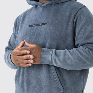 Survêtements à capuche gris pour hommes pour le jogging Logo personnalisé Taille plus respirante Séchage rapide Ensemble à prix de gros - Product Image 3