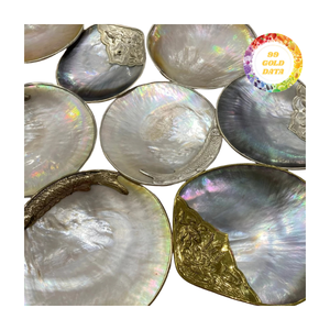 Belle assiette en coquille de nacre, plat décoratif rond du Vietnam - Product Image 4