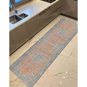 Tapis imprimé - Motif médaillon, adapté aux animaux domestiques, antidérapant, turc, avec poils doux - Product Image 5